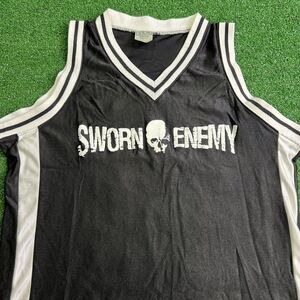 Rare Sworn Enemey NYC 00 Black Basketball Jersey Mens Size Large‎